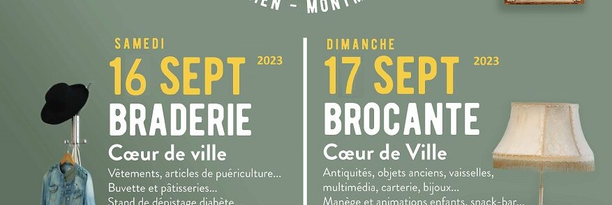Braderie (samedi 16 septembre 2023) et belle Brocante (dimanche 17 septembre 2023) à Enghien Les Bains.